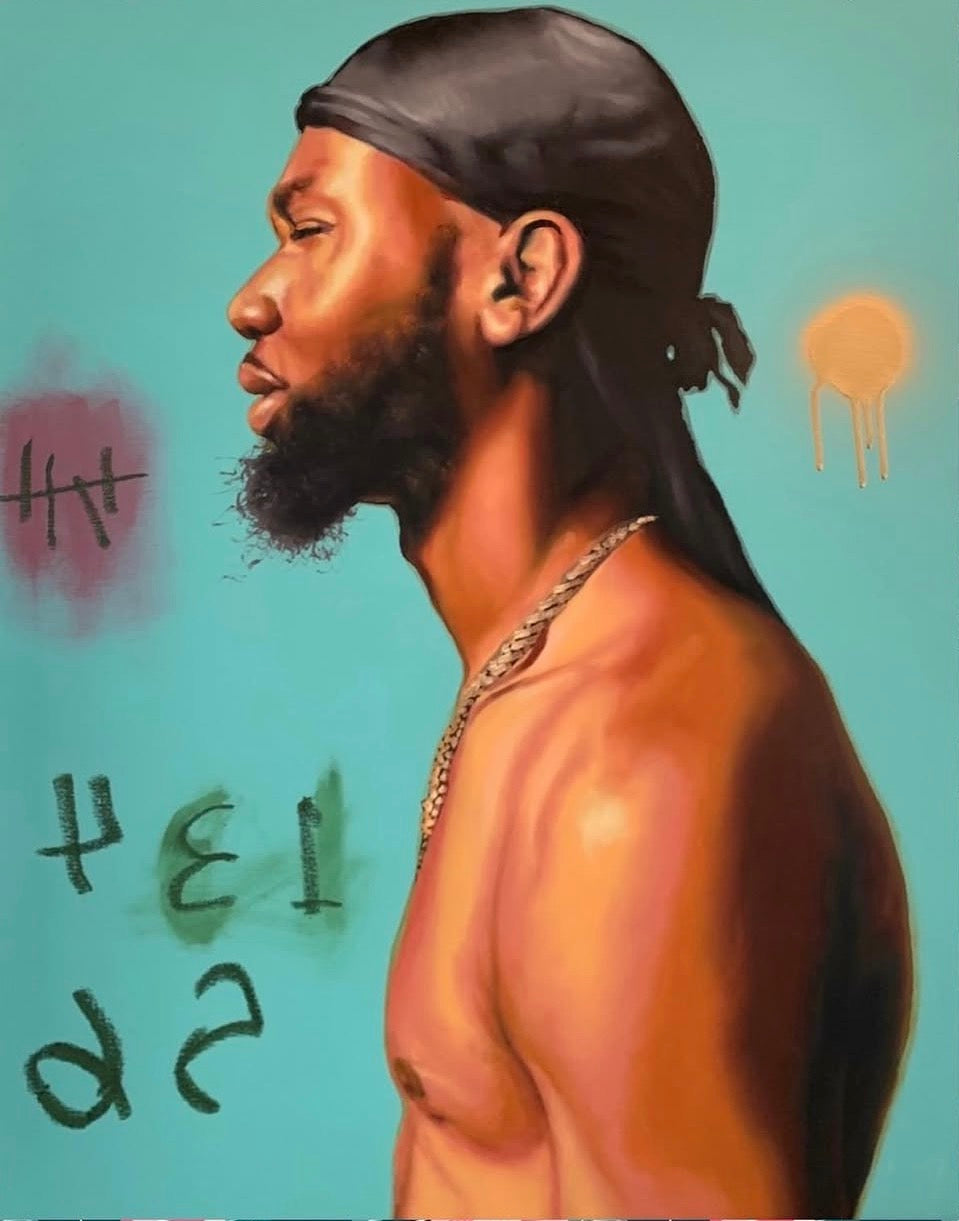 "Caged King: Counting Down" 22x28
Oil on canvas $1800